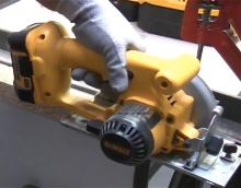 Wear safety gloves when using some power tools