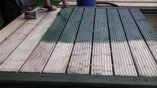 deck being stained
