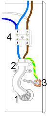 electrical connections for shower
