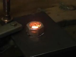 glowing hot nut