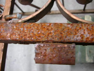 rust on railings