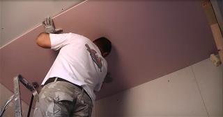 Install plasterboard