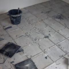 floor tiles removed