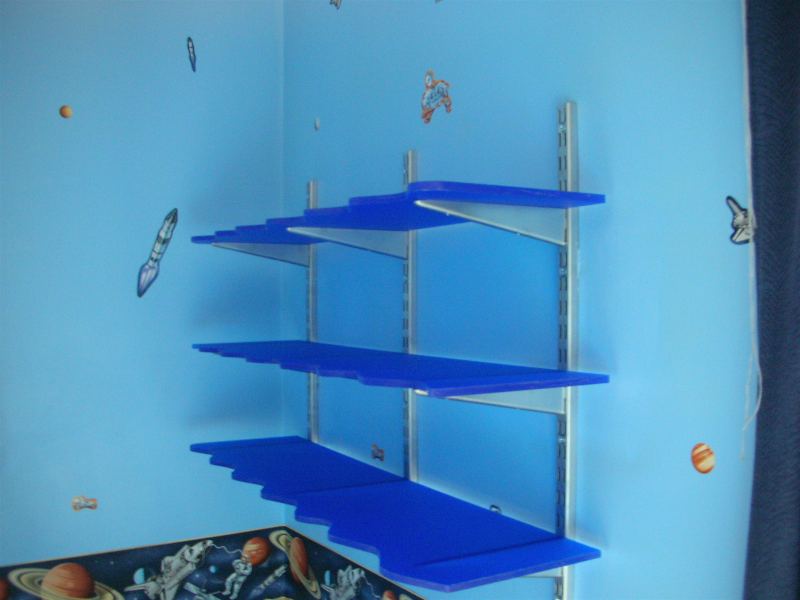 Perspex shelves