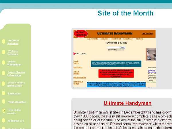 Ultimate Handyman featured on Amateur websites