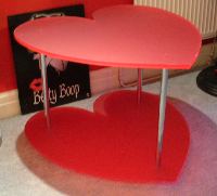 Heart shaped table made from Acrylic sheet