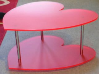 Perpex heart shaped table