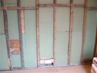 damaged lath & plaster wall