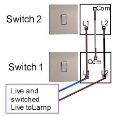 two way light switching diagram