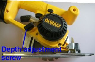 Dewalt DW936 depth adjustment