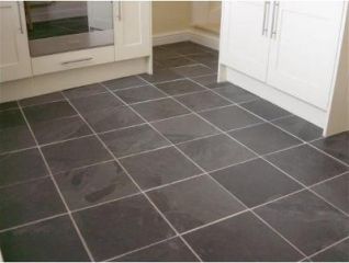 tiled slate floor